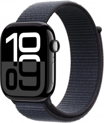 Apple Watch Serija 10 GPS, aluminijsko kućište 46 mm u oniks boji s tintom sportskim remenom
