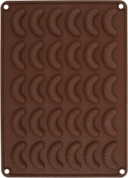 Silikonski pekač za rogljičaste piškote, oranžen – 30 kosov