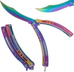 Butterfly Knife with Iridescent Finish