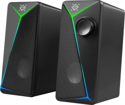 2.0 Computer Speakers 6 W with LED Backlight, Black