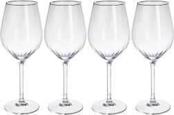 Bicchieri da vino in vetro 490 ml, set da 4 pezzi