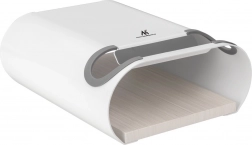 Uchwyt ścienny na rower z półką MACLEAN, max. 25 kg, biały