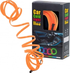 Ambijentalna LED rasvjeta za auto USB / 12 V, traka 5 m – Narančasta