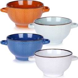 Set keramičkih zdjelica s ručkama 620 ml, 4 kom