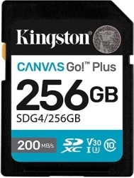 SD Memory Card 256 GB Kingston Canvas Go Plus 200/160 MB/s C10 U3 V30
