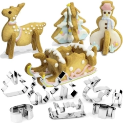 RUHHY Christmas 3D Cookie Cutter Set