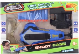 Pištola na penaste naboje z držalom za roko in zaščitnimi očali