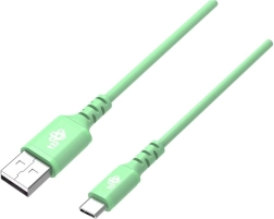 Silikonski USB–USB‑C kabel 1 m, zelen, hitro polnjenje