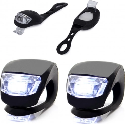 Silicone bike light set, 2 pcs, waterproof