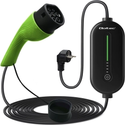 Mobile EV charger with regulation, Type 2, 3.5 kW, 230 V, LCD, LED, 5 m cable