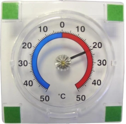 Außen-Selbstklebe-Thermometer PROVENCE -50 bis +50 °C, transparent