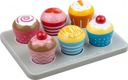 Bigjigs Toys houten muffins met dienblad