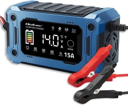 Mikroprocesorová nabíječka 12 V 15 A s opravou a udržováním, LCD, pro AGM, GEL a LiFePO4