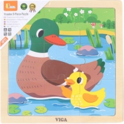 VIGA puzzle in legno con paperelle – 9 pezzi