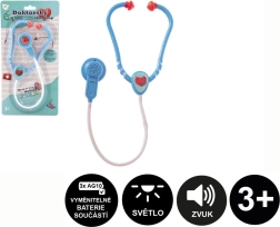 Children’s plastic stethoscope with light and sound, 53 cm