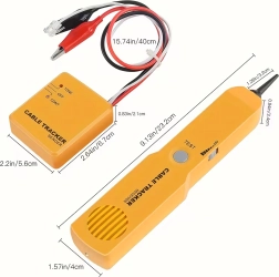 Localisateur et testeur de câbles avec sonde tonale RJ11 dans un étui