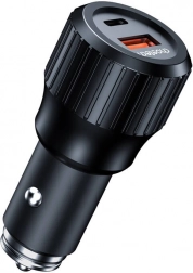 Choetech 63W kétportos autós töltő USB‑C 45 W + USB‑A 18 W fekete