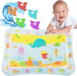Inflatable sensory water mat for babies