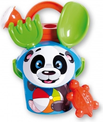 ANDRONI panda-themed sand set with watering can, small, 6-piece