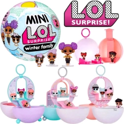 Mini L.O.L. Surprise zimní rodinka – sněhová koule s panenkami, série 2