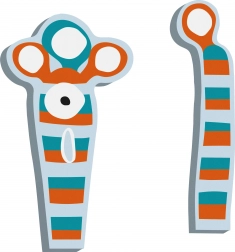 Small Foot ABC čudovište Reese – bambusni ukras za dječju sobu