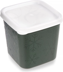 Contenitore alimentare in plastica con coperchio 380 ml verde