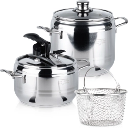 Stainless Steel Pressure Cooker PROFI 3.5 + 5 l, Set of 2
