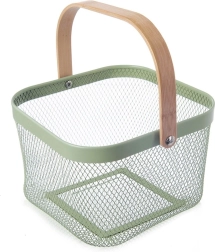 Cestino portaoggetti in metallo GREENISH, verde, 27 × 24,5 × 17,5 cm
