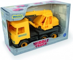 Plastic Crane Middle Truck 40 cm, Yellow – WADER
