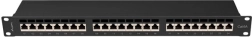 Patch panel 24 vrat 1U Cat 6A črn