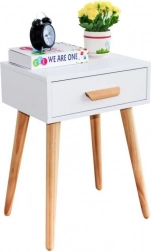 ModernHome pine wood nightstand or coffee table, white