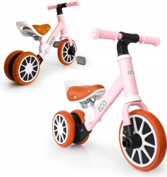 Bicicletta di equilibrio 2 in 1 con pedali rosa ECO TOYS