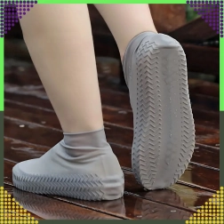 Copriscarpe in silicone impermeabili con suola antiscivolo, taglia S, grigio