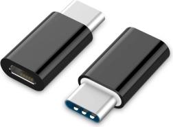 Adapter USB-C na microUSB (F) črn