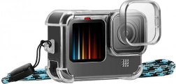 Protective Case with Lens Cover and Neck Strap for GoPro Hero 9 / 10 / 11