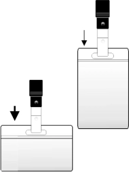Badge porte-nom avec clip 60x105 mm