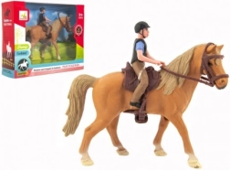 Cavallo di plastica con fantino – set equestre per bambini 15 cm