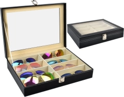 Szemüvegrendező üvegtetővel, 8 rekesszel SOULIMA