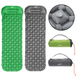 Opblaasbaar slaapmatje voor trekking met kussen 190 × 56 × 5,5 cm