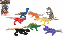 set of plastic dinosaurs 8 pcs 14–17 cm in a bag