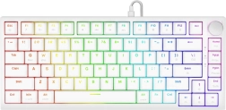 Tastiera da gioco magnetica astral white con switch outemu white jade e rgb