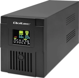 Záložní zdroj UPS Qoltec Monolith 1500 VA, 900 W s LCD a USB