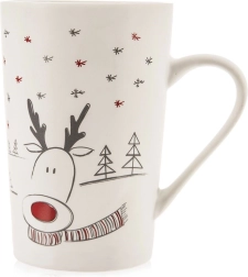 Porcelain mug with reindeer motif 430 ml