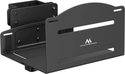 Under-desk and wall PC holder, black