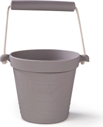 Seau de plage en silicone gris foncé BIGJIGS TOYS