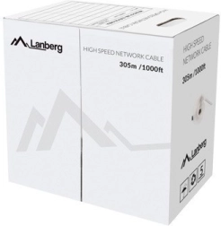 Lanberg UTP Cat 5e network cable, 100% copper, 305 m, yellow