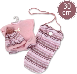 Kleding voor Llorens-pop 30 cm – 3-delige set met draagtas