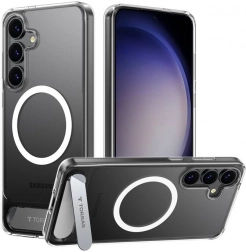 Custodia magnetica trasparente con supporto Torras Pstand per Samsung S25