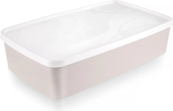 Contenitore alimentare in plastica con coperchio 2 l beige