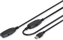 Active USB 3.0 Extension Cable 20m Black
